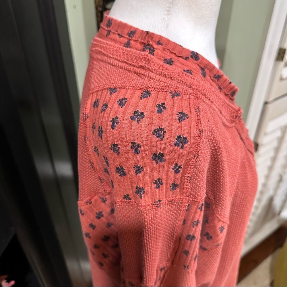 Free People Coral Waffle Knit Long Sleeve Top - Picture 5 of 11
